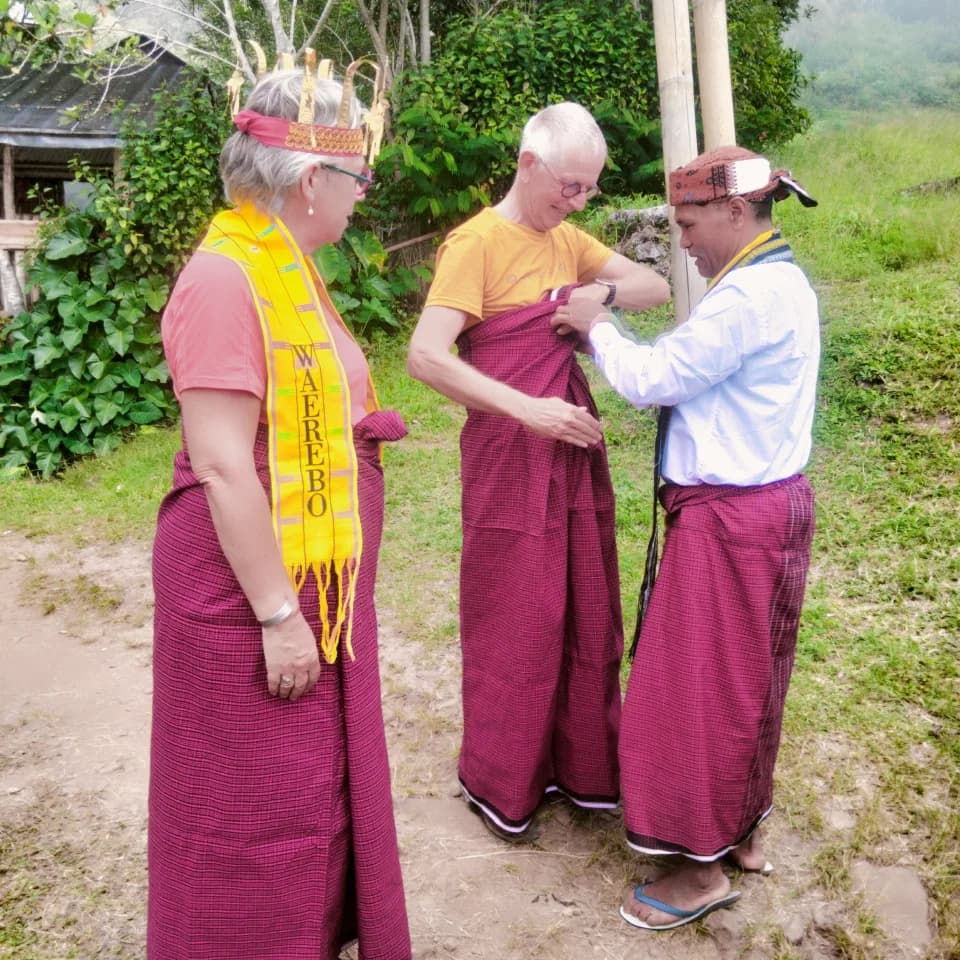 Dressing in authentic Flores woven fabrics for a true cultural immersion.